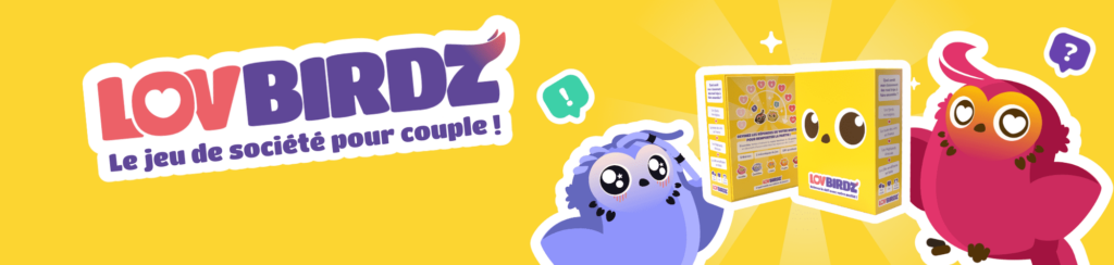 Présentation de la boîte LovBirdz le jeu de société